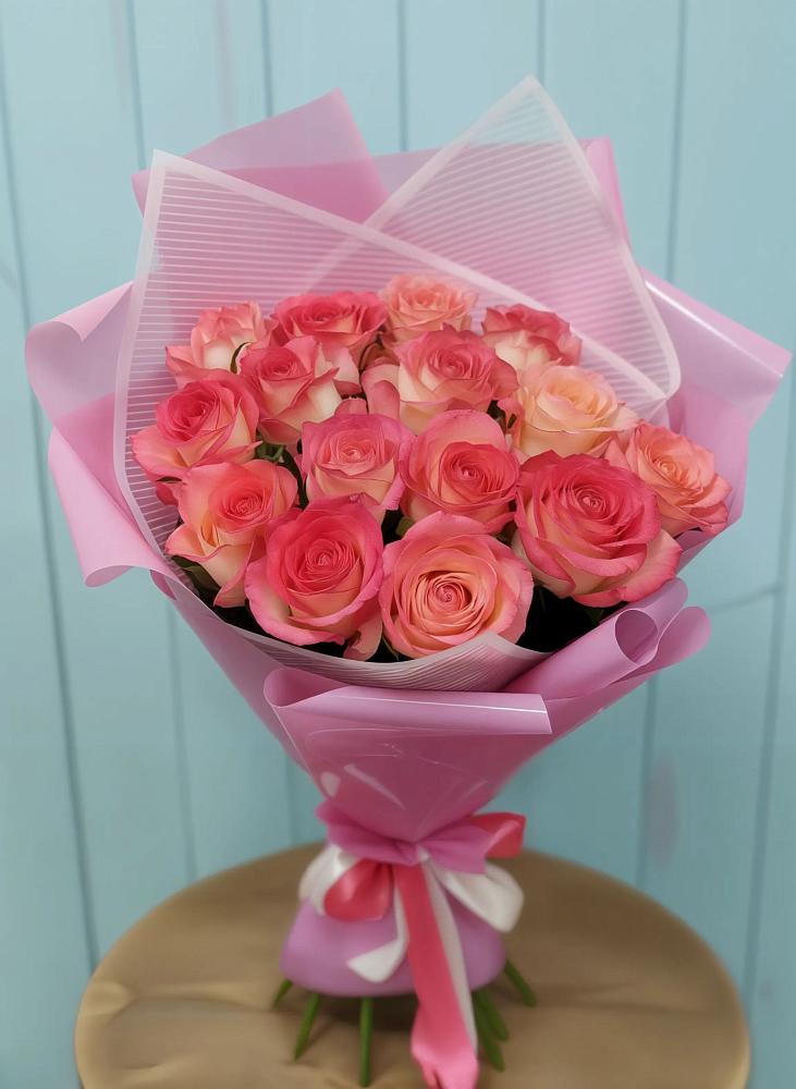 Букет 15 Розовых роз Равель в Верее Раменского района