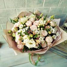 Букет цветов из:  Альстромерии, Розы и Хризантемы #REPLACE_PRED# Верее Раменского района