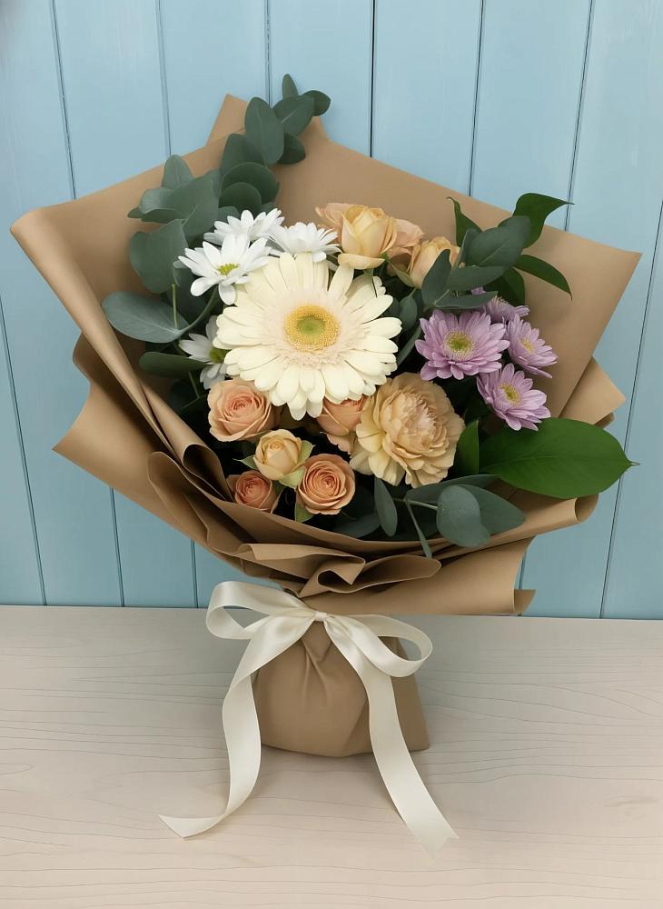 Букет цветов из: Герберы и Хризантемы в Верее Раменского района