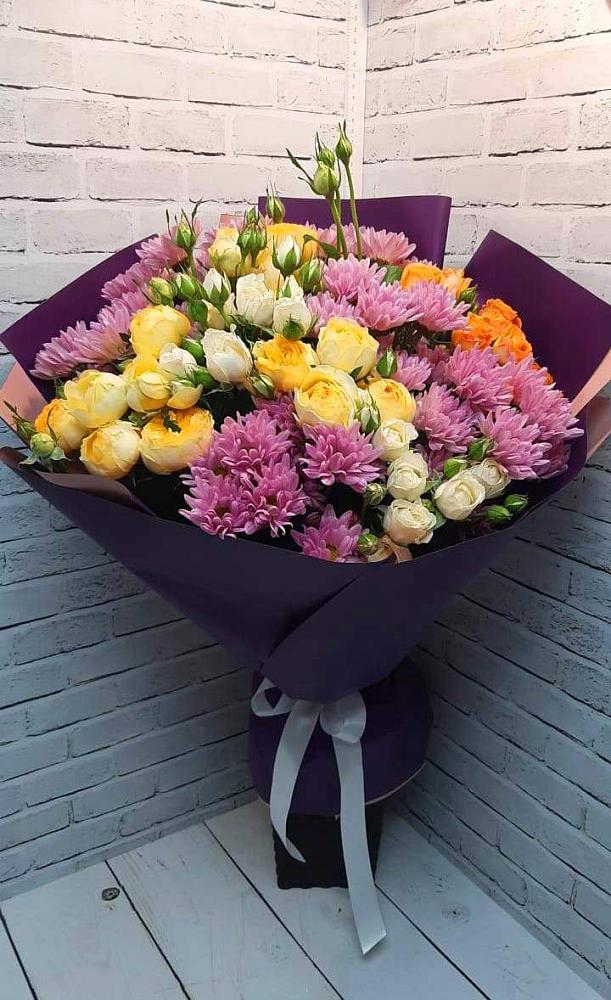 Букет цветов из: Хризантемы и Розы в Верее Раменского района