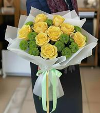 Букет цветов из:  Хризантемы и Розы в Верее Раменского района