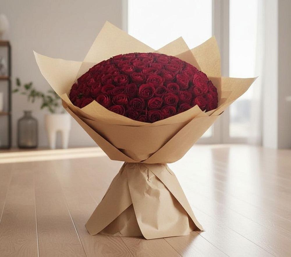 Букет 101 Красная роза в Верее Раменского района