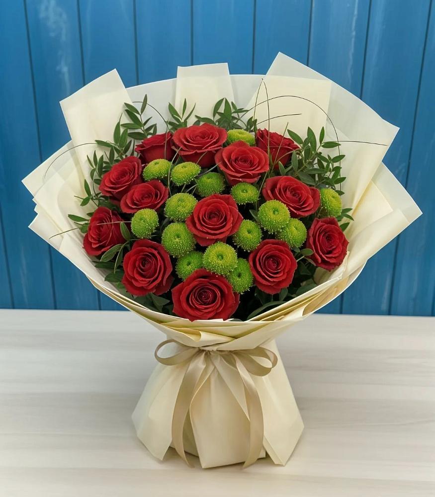 Букет цветов из: Розы и Хризантемы в Верее Раменского района