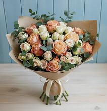 Букет цветов из:  Альстромерии и Розы #REPLACE_PRED# Верее Раменского района